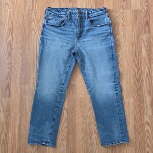 American Eagle Outfitters Men's Straight Leg Blue Jeans
